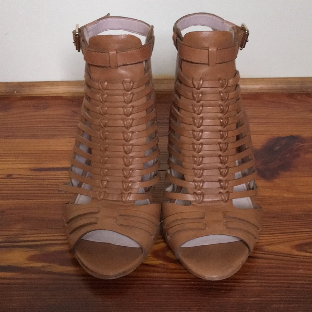 Tan sandal heels
